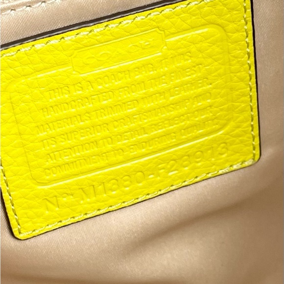 Coach Avery Chartreuse Drawstring Hobo - Picture 4 of 15